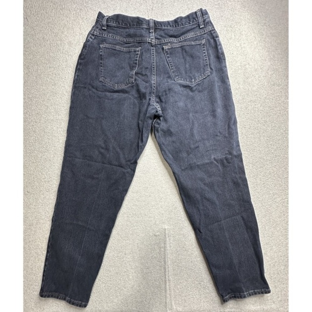 Vintage Wrangler Jeans Womens 16x30 Black High Waist Tapered Denim Made USA‎ 90s